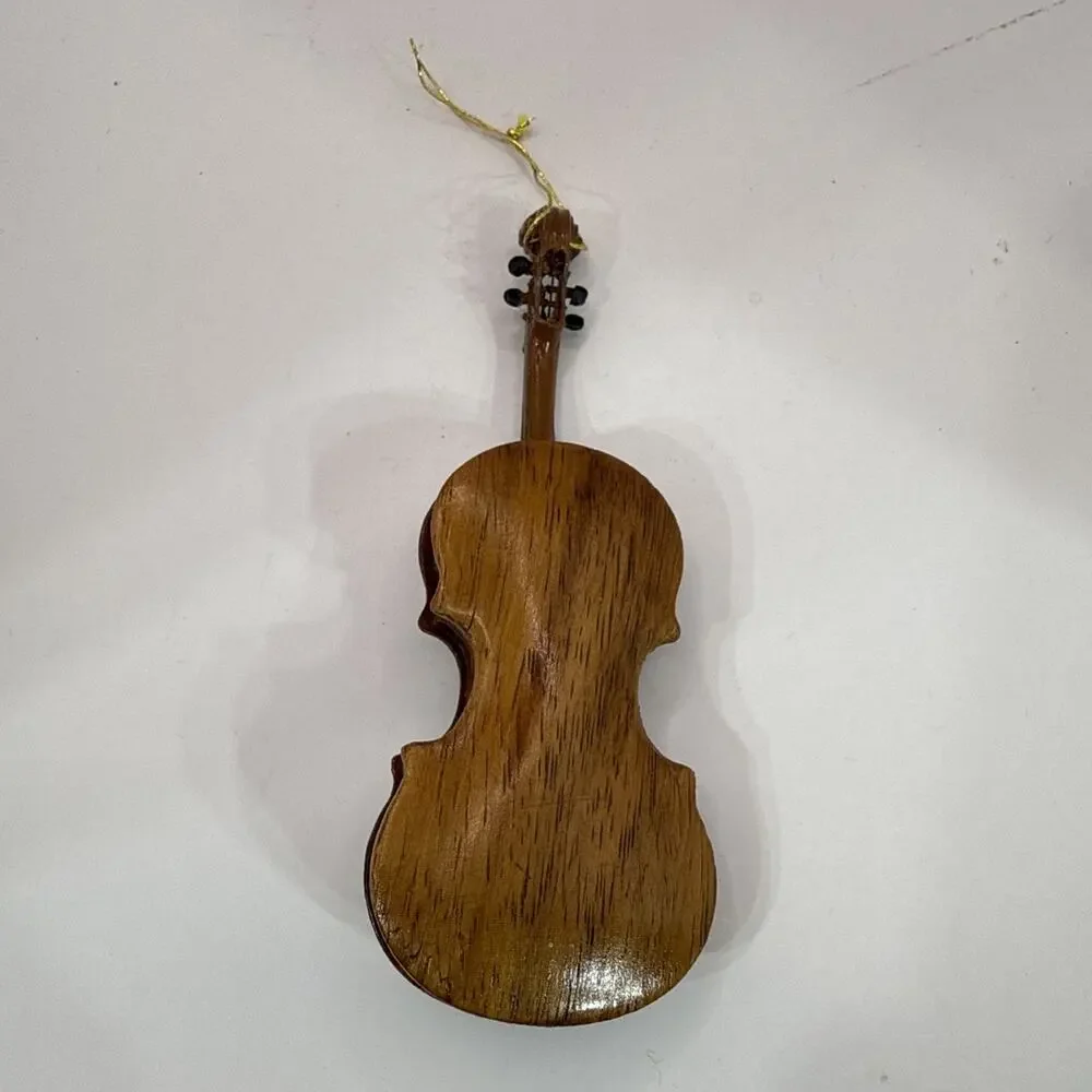 Violin Christmas Ornament Kurt Alder Wood 5” Instruments